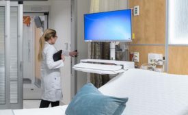 史密斯集团(SmithGroup)在波士顿布里格姆妇女医院(Brigham and Women’s Hospital)的肿瘤科病房改造中使用了免提技术。