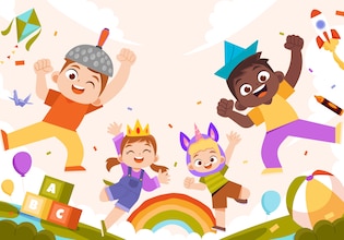 happy children vectors