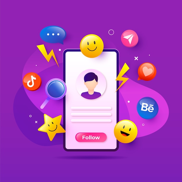 Illustration for social media day celebration