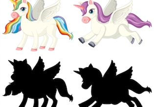 Unicorn silhouettes